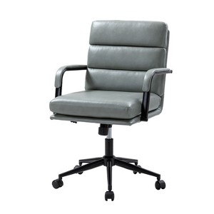 Gregor 360-degree swivel Task Leather Chair  with Tilt Lock and Center Tilt for office | Hulala Home - 1 of 4