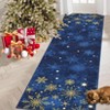 Christmas Snowflake Area Rug with Non-Slip Backing, Machine Washable Low Pile Carpet for Living Room and Bedroom Holiday Decor - 4 of 4