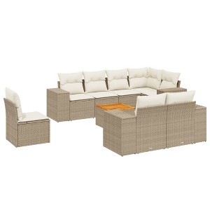 vidaXL Garden Sofa Set Beige - 1 of 4