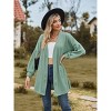 Women's Textured Knit Cardigan Longline Shacket with Drop Shoulder for Fall Outfits - 3 of 4
