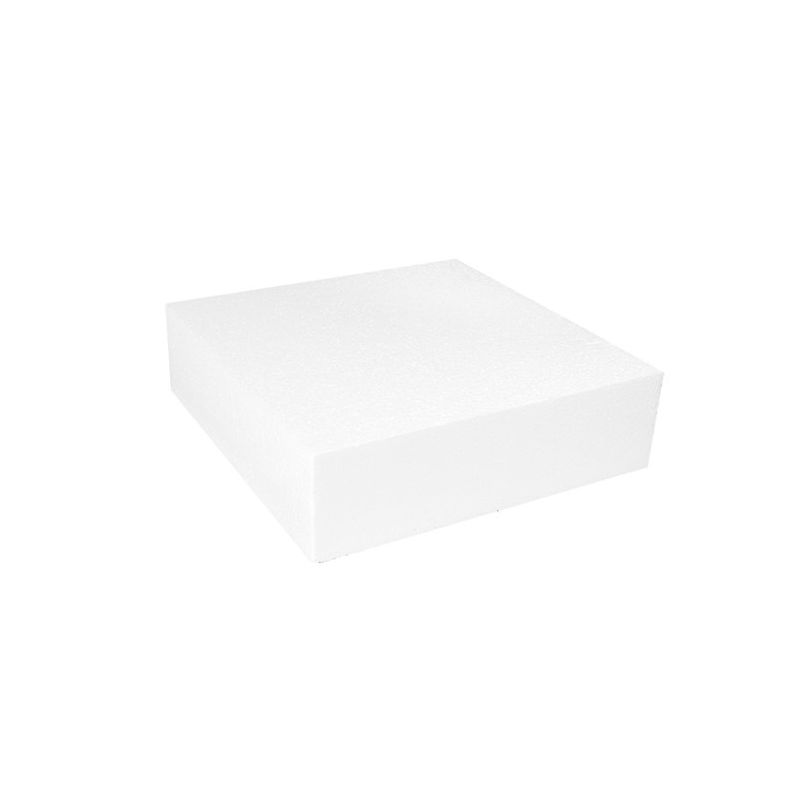 O'Creme Square Cake Dummy for Display Decorating, Styrene 3" High, 1 of 7