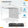 EAGLE PEAK 6.6x6.6 Pop Up Canopy Tent with One Sidewall, 8 Stakes and 4 Ropes - 2 of 4