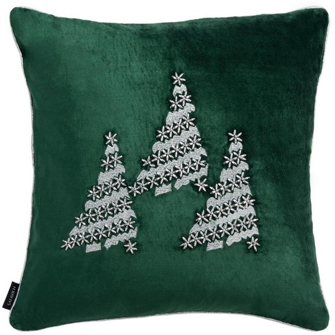 Safavieh Winter Tree Pillow ,Red/Silver