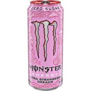 Monster Ultra Strawberry Dreams Energy Drink - 16 fl oz Can - 1 of 4