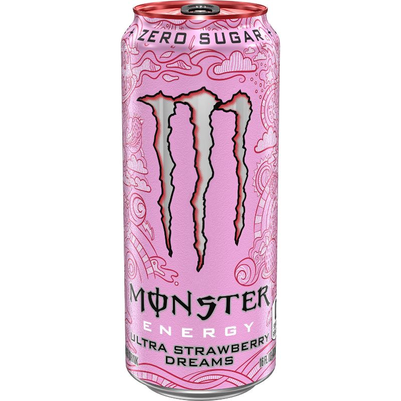 Monster Ultra Strawberry Dreams Energy Drink - 16 fl oz Can, 1 of 5