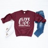 Simply Sage Market Women's Graphic Sweatshirt Live Love Basketball - 2 of 4
