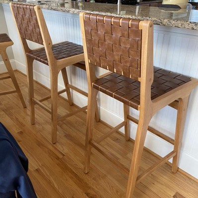 Ceylon woven and deals wood counter stool