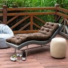 ARTPLAN Outdoor Chasie Lounge Tufted Thick Cushion with Ties,Replacement Wicker Chair Cushion for Paito Fruniture,72x22x4inches - 2 of 4