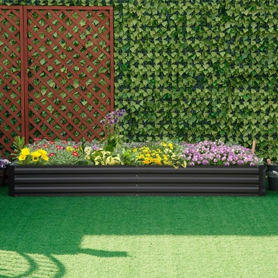 Outsunny Galvanized Raised Garden Bed Planter Raised Bed with Steel Frame for Vegetables, Flowers, Plants and Herbs, 2 of 7