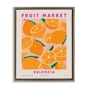 Stupell Industries Fruit Market Oranges Floating Frame Canvas Art - 1 of 4