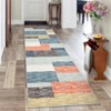 Indoor Modern Geometric Patchworked Area Rugs for Bedroom Living Room, Washable Non Slip Contemporary Carpet for Home Office - 3 of 4