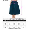 Womens Plus Size Skirt Elastic Waist Boho Skirts with Pockets - 4 of 4