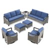 Buenhomino Outdoor Patio Furniture Sets, All-Weather PE Wicker Seating with Swivel Chairs, Sofas, Ottomans & Tables for Garden, Deck & Porch - 2 of 4