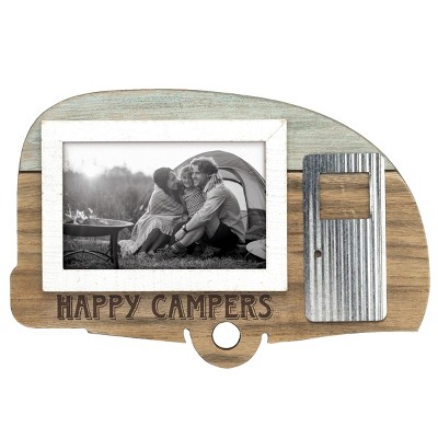 Multicolor 4 x 6 inch Decorative Wood Camper Picture Frame - Foreside Home & Garden