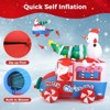 Tangkula 6 FT Christmas Inflatable Santa Claus Driving Car with Xmas Tree & Snowman Christmas Decorations with Santa Claus & Wreath Stakes & Ropes - 4 of 4
