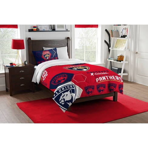 Nhl Florida Panthers Hexagon Comforter, Nhl Twin Bed Sheets