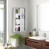 GlasFlength Decorative Storage Cabinets Wall Mounted Medicine Cabinet Lockable Cabinet with 4 Tier Shelves for Room, Silver, 11.75"*4.75"*23.5" - 4 of 4