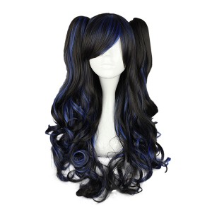 Unique Bargains Women Curly Long Hair Human Hair Wigs with Wig Cap - 1 of 4