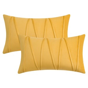 REGALWOVEN Sofa Living Room Decor Solid Velvet Square Throw Pillow Covers 2 Pcs - 1 of 4