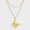 14K Gold Dipped Cubic Zirconia Duo Initial Multi-Strand Necklace - A New Day™ Gold - 2 of 4