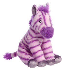 Aurora Medium Zebra Destination Nation Adventurous Stuffed Animal Purple 12" - 1 of 4