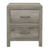 NicBex Nightstand with 2 Drawers,1pc Side Table with Metal Pulls and Wood Legs,Bedside Table for Bedroom,Living Room - 2 of 4