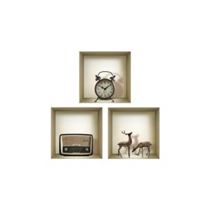 HomeRoots Set of Three Aya Faux Niche 3D Peel and Stick Wall Decals - 1 of 3