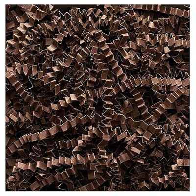 JAM Paper Colored Crinkle Cut Shred Tissue Paper 2 oz Chocolate Brown 1195561