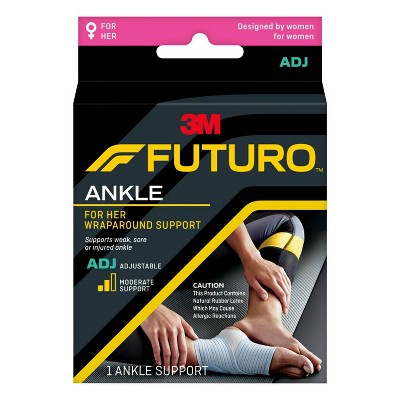 FUTURO Slim Silhouette Ankle Support Brace, Gray, Small/Medium