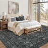 Vintage Distressed Area Rug Washable Living Room Rug Soft Non Slip Floor Carpet for Dining Room Home Office - 2 of 4