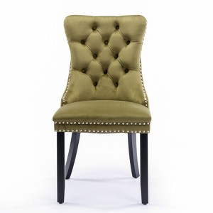 Ridstar 2 Piece Modern Dining Chairs, Armless Chair For Dining Room-Green - 1 of 4