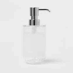 Round Bottom Soap/Lotion Pump Silver/Clear - Room Essentials™