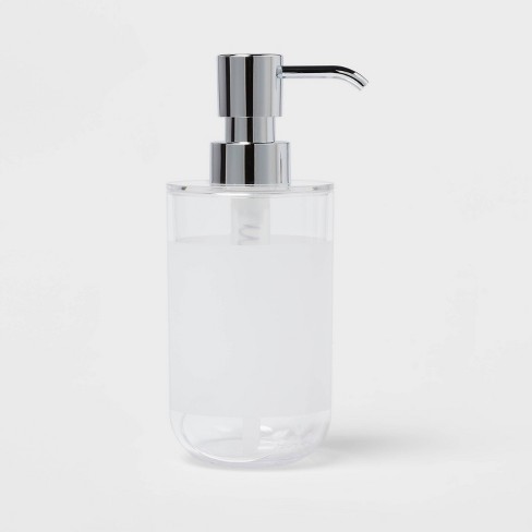 Vintage Gemco Soap Dispenser Cream Plastic Pump Lid Clear Glass Bottom USA 
