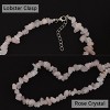 Natural Stone Irregular Gemstone Beaded Choker Necklace for Women Bohemian Crystal Jewelry, Rose Quartz - 3 of 4