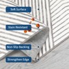 Area Rugs Modern Washable Rug Non-Slip Low Pile Geometric Striped Pattern Rug for Living Room Bedroom - 4 of 4