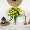 Northlight Real Touch™ Yellow Artificial Camellia Rose Floral Sprays, Set of 6 - 23" - 2 of 4