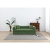Dexmalle Olive Green Corduroy Convertible Sleeper Sofa Bed with Cylindrical Pillow - 2 of 4