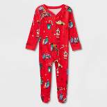 Baby Holiday City Matching Family Footed Pajama - Wondershop™ with Frances Marina Smith Red