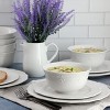 Elama Henryi 16 Piece Porcelain Dinnerware Set in White - 2 of 4