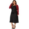 Agnes Orinda Women's Plus Size Long Sleeve Cropped Open Front Cardigans - 3 of 4