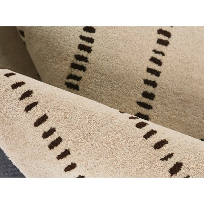 Beige Hand-Tufted Wool Rectangular Area Rug 5' x 8'
