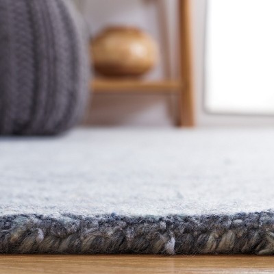 Handmade Abstract Cushion-Soft Wool Blend Area Rug - 3' x 5', Blue