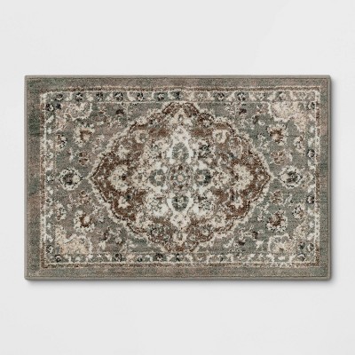2'x3' Rowland Companion Persian Style Woven Accent Rug Gray - Threshold™