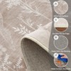 Botanical Washable Area Rug Modern Bird Pattern Rug Soft Non-Slip Low Pile Rugs for Living Room Bedroom - 4 of 4