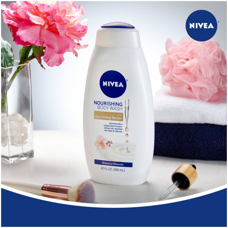Nivea Nourishing Botanical Blossom Body Wash for Dry Skin - 20 fl oz, 4 of 10