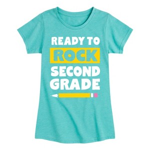 Girls' - Instant Message - Ready To Rock Second Grade Fitted Short Sleeve Graphic T-Shirt - 1 of 4
