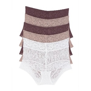 Felina | Signature Stretchy Lace Hi-Waisted Boyleg Panty 5-Pack - 1 of 1