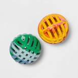 Rubber Lattice Tie Dye Cat Toy Balls - 2pk - Boots & Barkley™