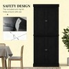 Okak Modern Freestanding Kitchen Food Pantry Cabinet with 4 Doors & Adjustable Shelves,Storage Cabinet Bookcase for Living Room,Kitchen - 2 of 4