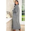 ADR Women's Zip Up Robe Fleece Soft Warm Plush Oversized Zipper Bathrobe - 3 of 4